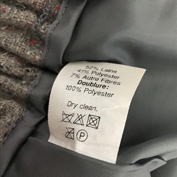 J CREW Gray Wool Woven Tweed Pull On Sidewalk Market Skirt sz 0 - Picture 8 of 9